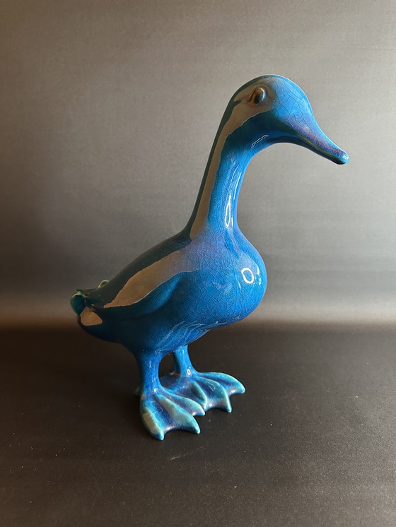Image 1 of Art Deco keramische eend van George Cassin, Frankrijk ca. 1950 – gesigneerd