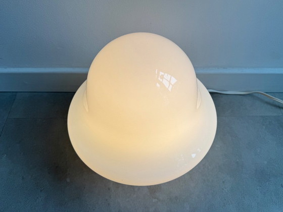 Image 1 of Vintage Peill & Putzler milk glass mushroom table lamp
