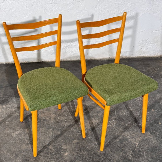 Set of 4 Czechoslovak Dining Chairs, Attributed to Interier Praha, 1960s – Textile (photo 9 of 14)