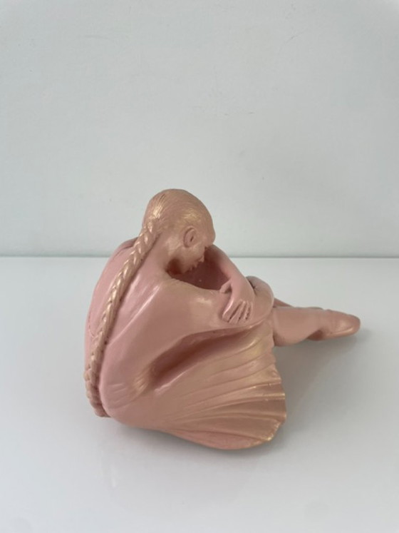 Image 1 of Statue vintage de danseuse de ballet rose