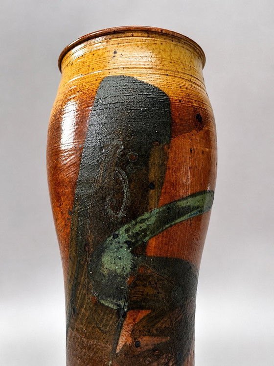 Image 1 of Hans de Jong studio ceramics vase – Dutch art ceramics 1960s/70s