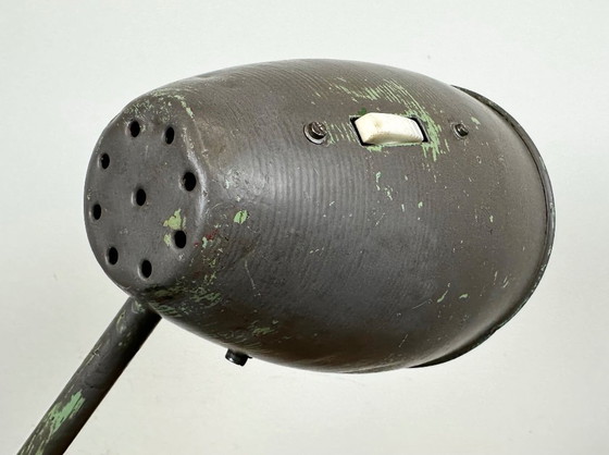 Image 1 of Brown Industrial Workshop Table Lamp, 1960s