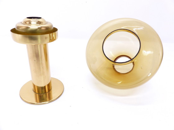 Image 1 of Bougeoir Scandinave Hans-Agne Jakobsson Modèle Claudia L10227, Verre Jaune Ambré, Markaryd - 1960