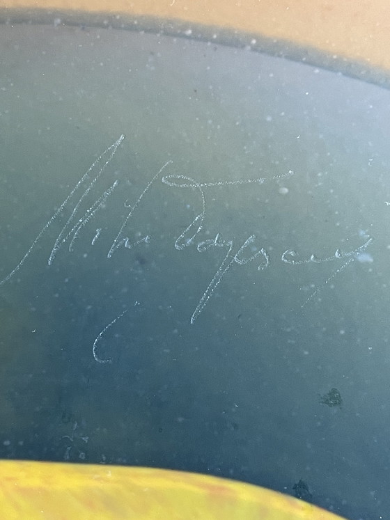 Image 1 of Large Mihai Topescu glass paste bowl