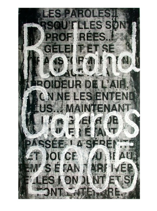 Affiches officielles ROLAND-GARROS 2005 - Jaume Plensa original poster 2005