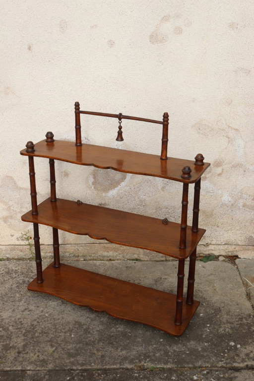 Etagère murale en bois tourné 19ème siècle