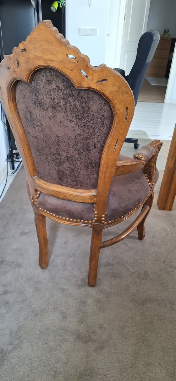 Image 1 of 4 baroque classic chairs, castle or D&D theme, gentleman's room