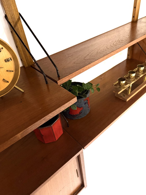 Image 1 of Vintage Danish modular teak wall system '60