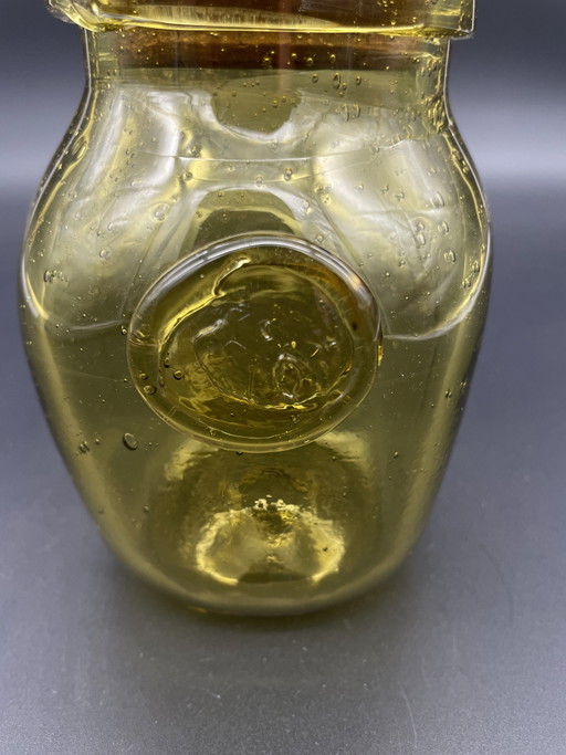 Verrerie de Biot Vintage Apothecary Jar in Yellow Bubble Glass – vazen (photo 2 of 8)