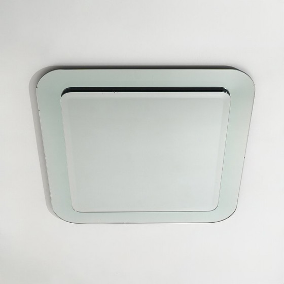 Image 1 of Square wall mirror with beveled edges, 1970s