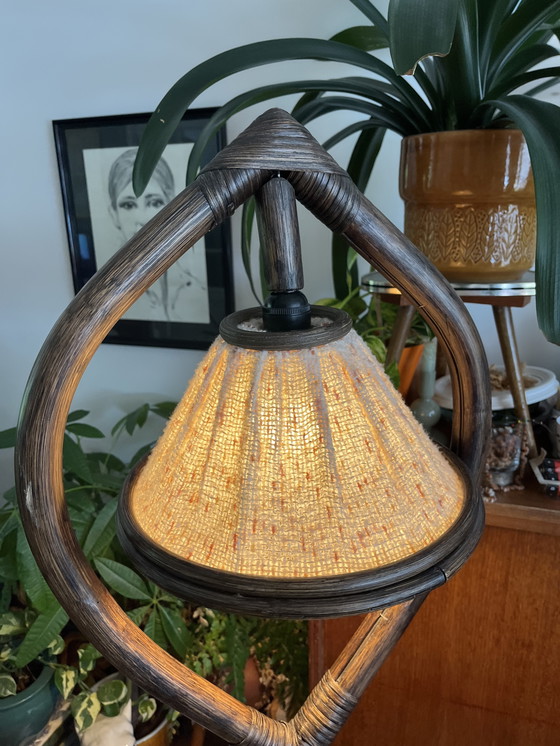 Image 1 of Lampada da terra vintage in rattan / manou
