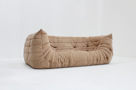 Image 1 of Togo Medium sofa by Michel Ducaroy for Ligne Roset Alcantara