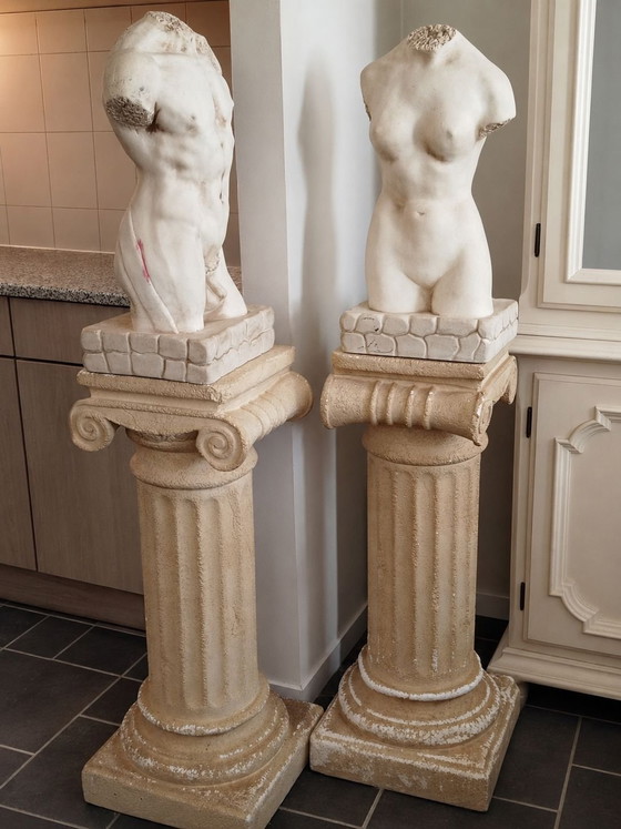 Set di 2 torsi con colonne – Sculture, Ceramica, Pietra (photo 2 of 15)