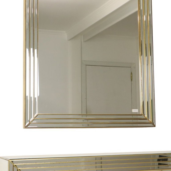 Image 1 of Zeldzame Design Spiegel met Console Zilver Goud Deknudt