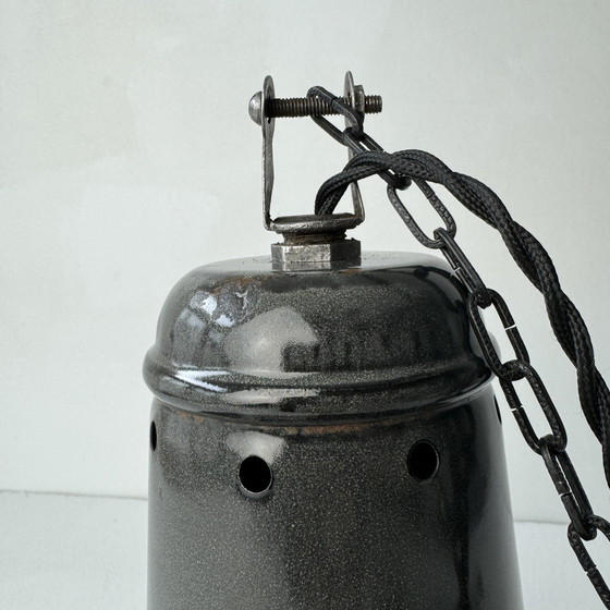 Image 1 of Antique 41 Cm Enameled Industrial Hanging Lamp