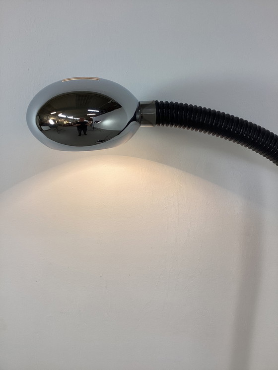 Image 1 of Vintage Herda gooseneck chromen vloerlamp lamp