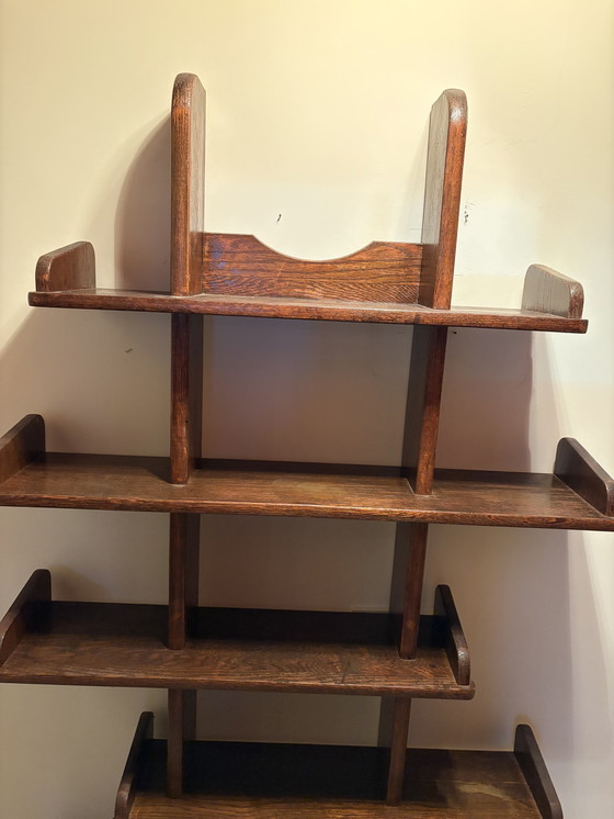 Image 1 of Vintage Eiken Brutalist Boekenkast 