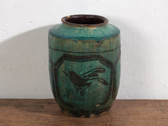 Jarrón antiguo esmaltado verde esmeralda (c.1820) #26 – Jarrones (photo 24 of 40)