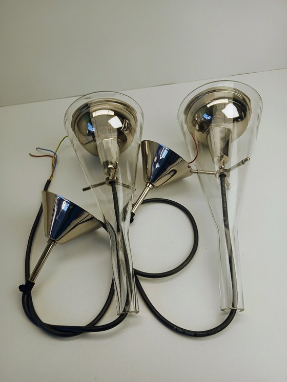 Image 1 of Set van 2 Vintage Design Hanglampen – Grantlamp Spanje – Space Age