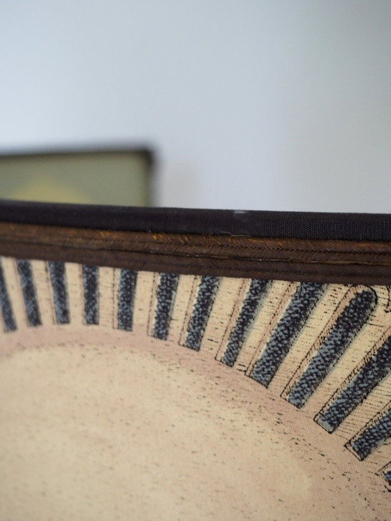 Image 1 of Large Filagree bronze table lamp/shadow Fornasetti fabric