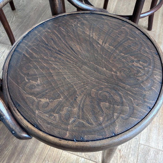 Set van 4 mix-match Thonet stijl stoelen – Eetkamerstoelen, Hout (photo 7 of 18)