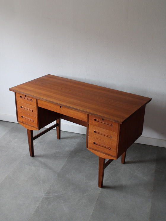 Image 1 of Vintage Danish freestanding desk in teak
