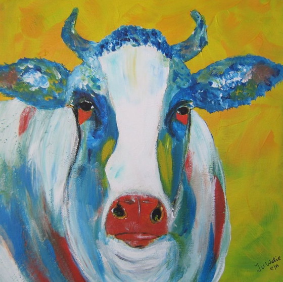 Image 1 of Peinture abstraite vache (2)
