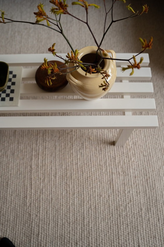 White metal slatted bench, Coffee tables, Modern (photo 12 of 12)