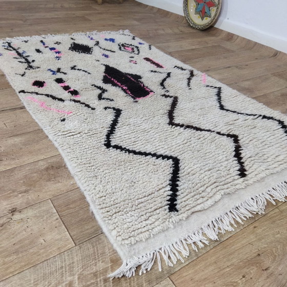 Image 1 of Klein Handgemaakt Marokkaans Berbertapijt - Small Handmade Moroccan Berber Carpet