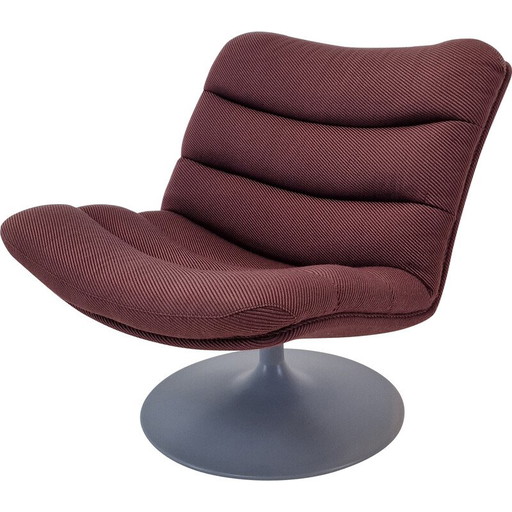 Poltrona vintage 975 in legno e lana di Geoffrey Harcourt per Artifort, 1970