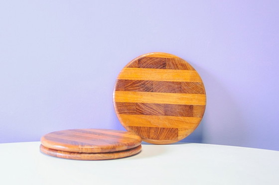Lot de 3 dessous de verre vintage en bois – Accessoires de table, Wood (photo 4 of 5)
