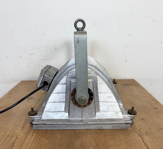 Image 1 of Faretto da teatro vintage grigio con copertura in vetro, anni '80