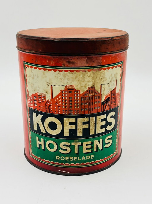 Lata antigua de café Koffies Hostens en metal litografiado. – keukenaccessoires (photo 2 of 8)