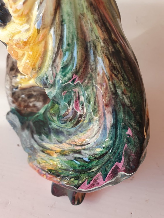 Image 1 of Ceramic Rooster Statue - Italy - 22 cm