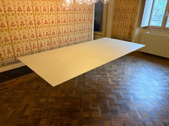 LAGO Air - Large Dining table with glass legs, Wood, Transparent (photo 2 of 6)