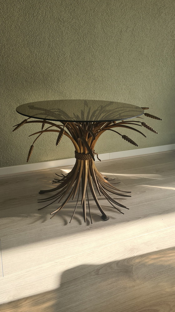 Image 1 of Iconic 'Sheaf of Wheat' Side Table in the Style of Coco Chanel / Maison Jansen