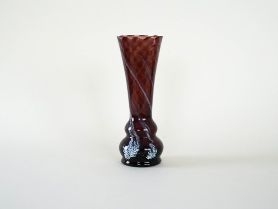 Image 1 of Ruby glass vase, Danish design, 1960s, made in Denmark