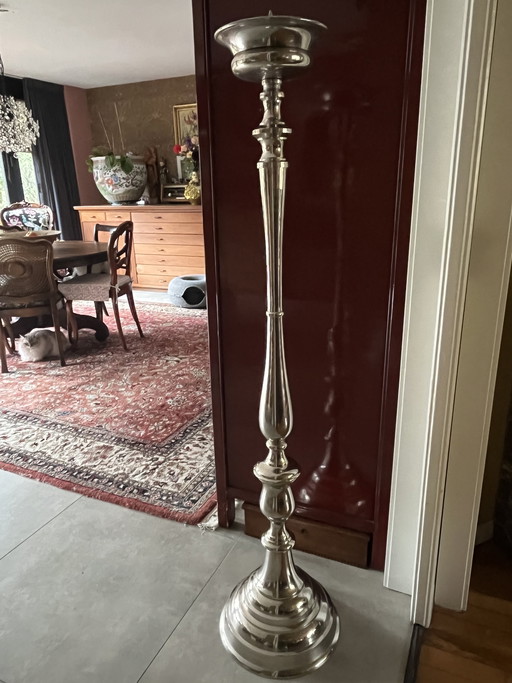 Heavy floor candlestick / church candlestick 147 cm high