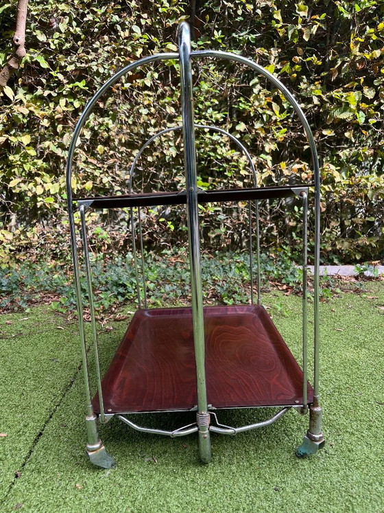 Gerlinol Foldable Bar Cart / Trolley – Chrome (photo 6 of 24)