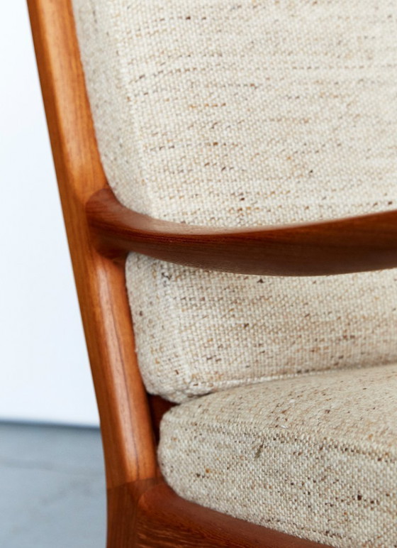 Image 1 of Poltrona Senator Mid-Century con schienale alto in teak di Ole Wanscher per Poul Jeppesen