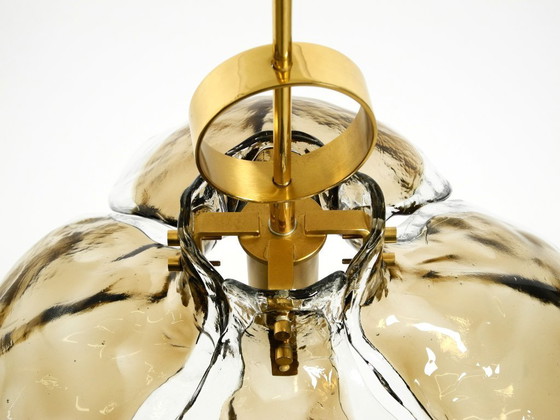 Image 1 of Beautiful, rare, original 1960s J.T. Kalmar Franken heavy Murano glass floral ceiling lamp