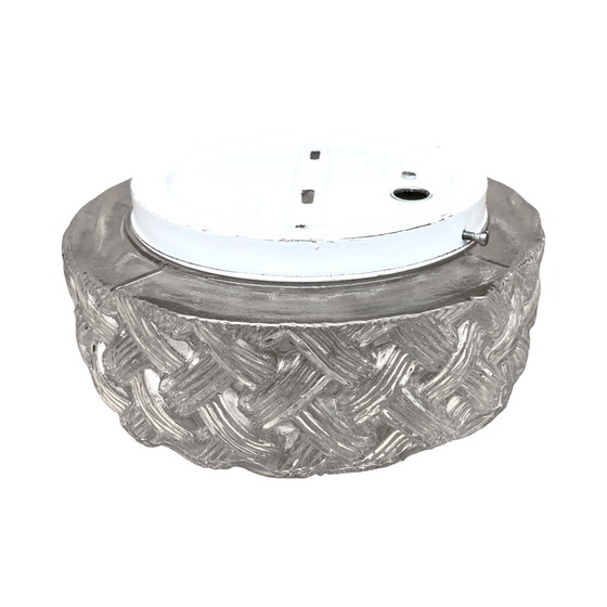 Image 1 of Lampada da soffitto rotonda in vetro, Eickmeier Leuchten, Germania, anni Settanta.