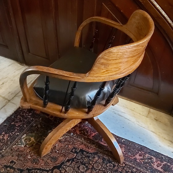 Image 1 of Sedia da capitano antica, mobilio per navi