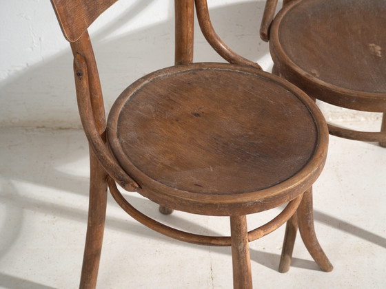 Pair of antique bentwood chairs in the Thonet style – Central Europe, circa 1920 – Dining chairs, Bauhaus (photo 26 of 40)