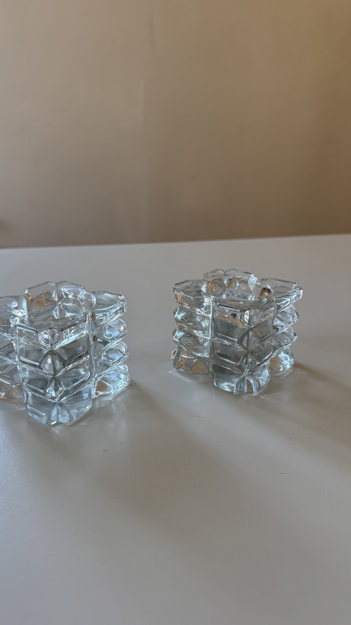 2x postmoderne Teelichthalter