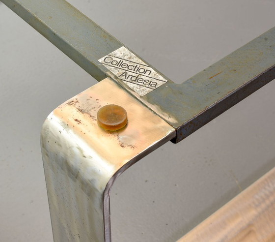 Image 1 of Mid-Century Ardesia Collection Brutalist Square Slate Stone Coffee Table in Pia Manu Style. Belgium, 1960s.