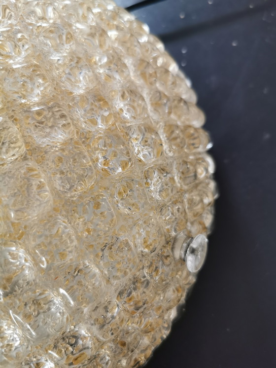 Image 1 of Paire de plafonniers Murano Vintage en verre doré 