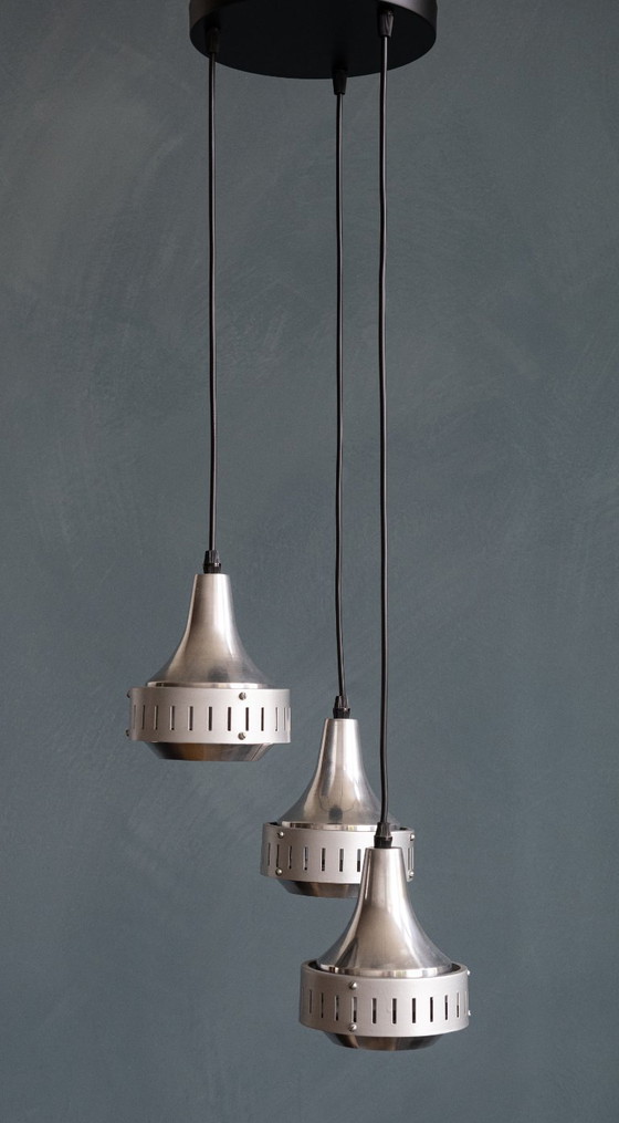 Image 1 of Lampada a sospensione vintage a cascata in argento di Lakro Amstelveen