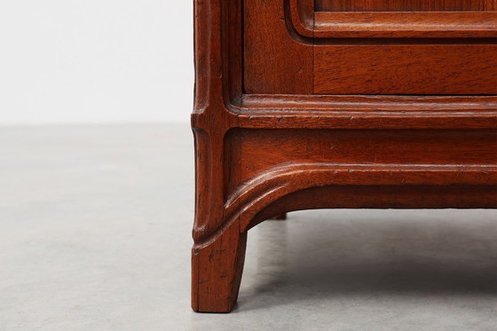 Image 1 of Pareja de mesillas de noche Art Nouveau con tapa de mármol de Paul Alexandre Dumas, Francia ca. 1910