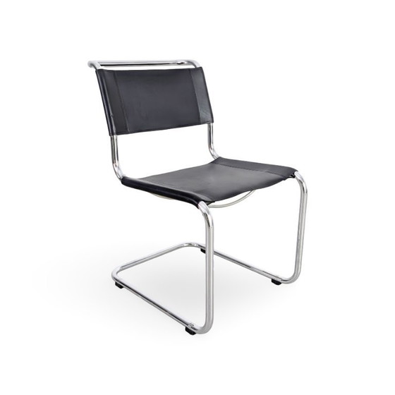 Image 1 of Set of 5 Thonet chairs S33 Mart Stam cantilever Bauhaus black